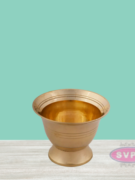 Brass Traditional Oil Cup / Kumkum / Sandal Cup / 3 Inches