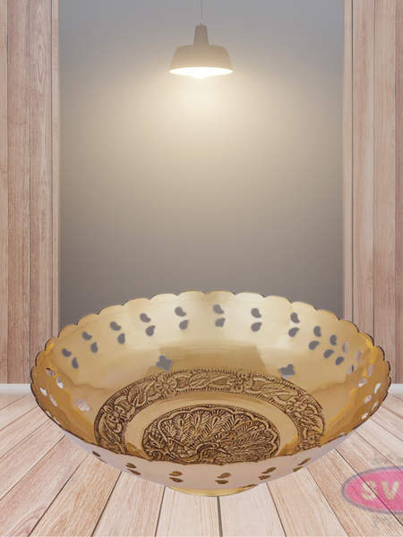 Brass Traditional Peacock Design Flower / Fruits / Pooja Bowl