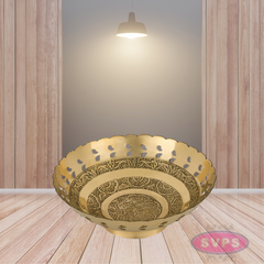 Brass Traditional Peacock Design Flower / Fruits / Pooja Bowl