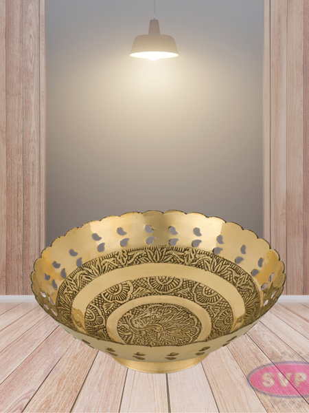 Brass Traditional Peacock Design Flower / Fruits / Pooja Bowl