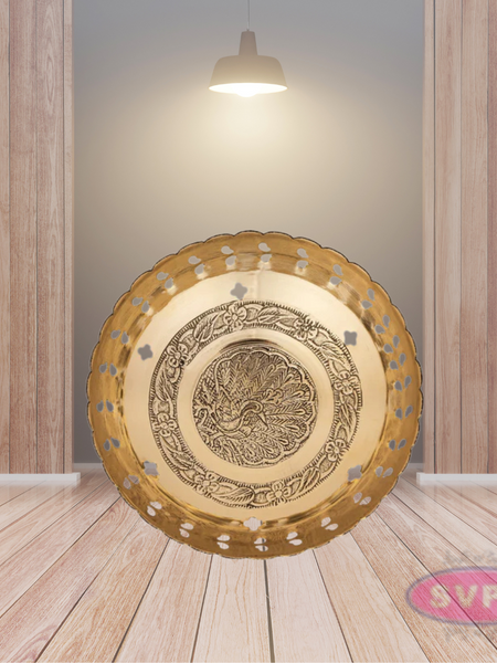 Brass Traditional Peacock Design Flower / Fruits / Pooja Bowl