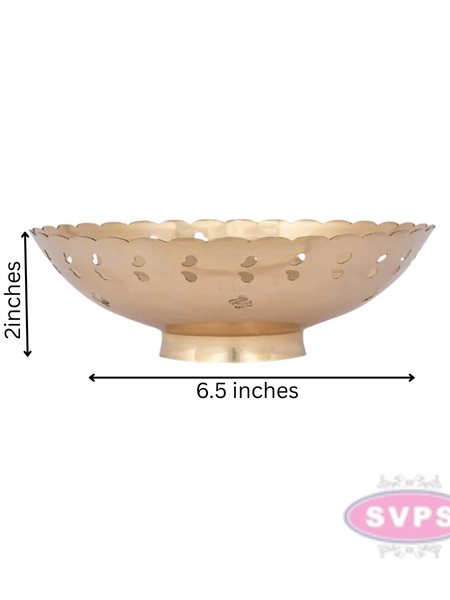 Brass Traditional Peacock Design Flower / Fruits / Pooja Bowl