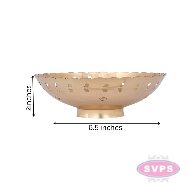 Brass Traditional Peacock Design Flower / Fruits / Pooja Bowl