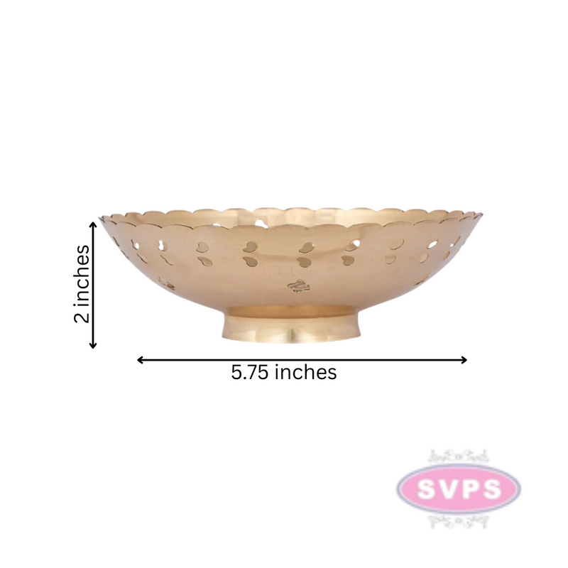 Brass Traditional Peacock Design Flower / Fruits / Pooja Bowl