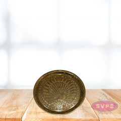 Brass Traditional Peacock Design Plate  Chowki  Mukkali With Stand