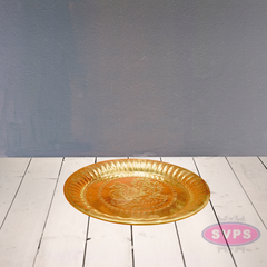 Brass Traditional Peacock Design Puja Plate / Aarti Plate