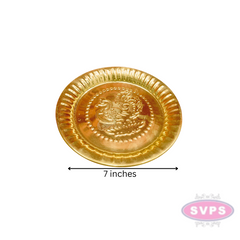Brass Traditional Peacock Design Puja Plate / Aarti Plate