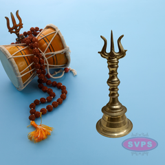 Brass Trishul / Sulam / Trisulam Hand Bell