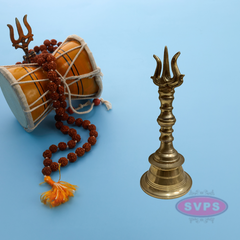 Brass Trishul / Sulam / Trisulam Hand Bell