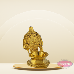 Brass Vaishnava Symbol Lamp / Diya For Puja
