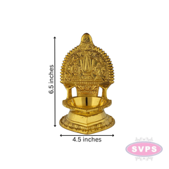 Brass Vaishnava Symbol Lamp / Diya For Puja