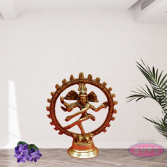 Brass Antique Finish Nataraja Dancing Statue
