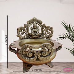 Brass Antique Lakshmi Urli Bowl For Home Decor