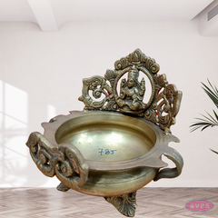Brass Antique Lakshmi Urli Bowl For Home Decor