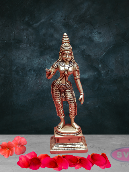 Brass Devi Parvati Standing Idol