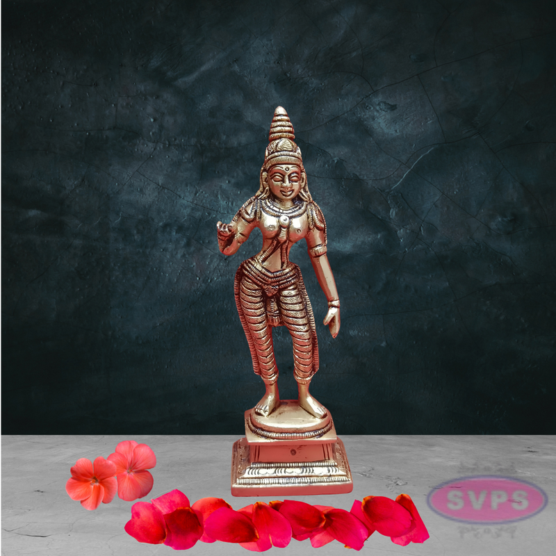 Brass Devi Parvati Standing Idol