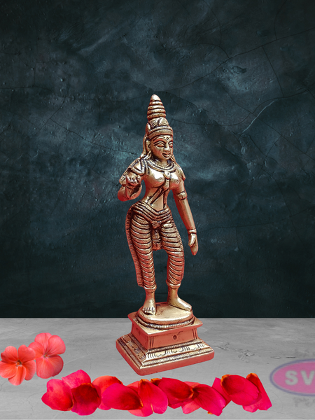 Brass Devi Parvati Standing Idol