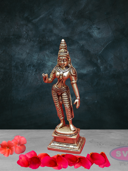 Brass Devi Parvati Standing Idol