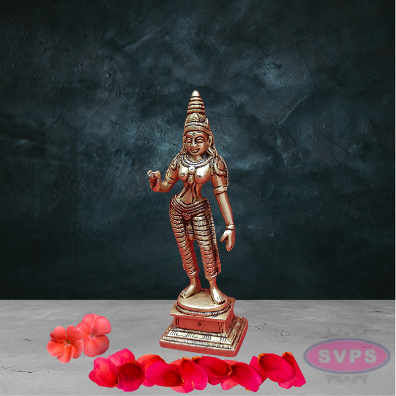 Brass Devi Parvati Standing Idol