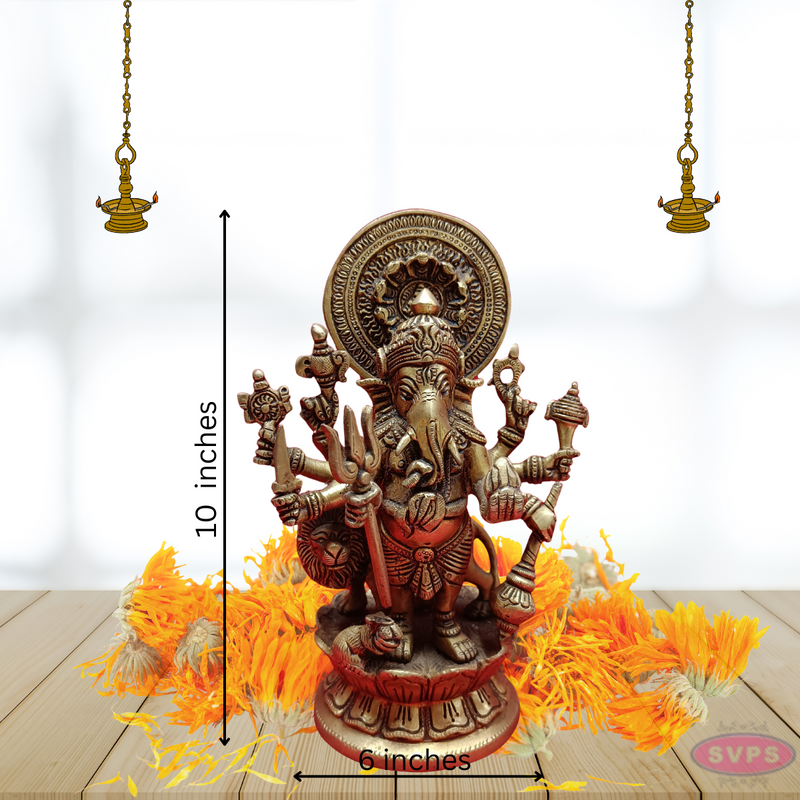 Brass Drishti Ganesha Statue