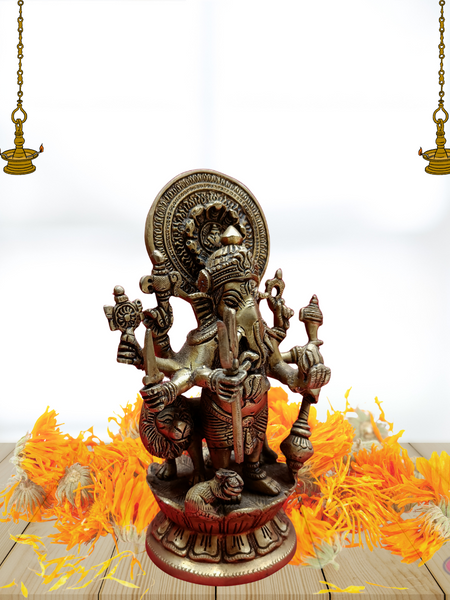 Brass Drishti Ganesha Statue
