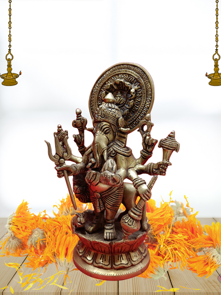 Brass Drishti Ganesha Statue