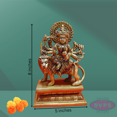 Brass Durgai Amman Idol / 8 Inches