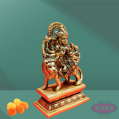 Brass Durgai Amman Idol / 8 Inches