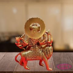 Brass Durgai Amman Idol On Lion