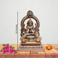 Brass Gajalakshmi With Elephants