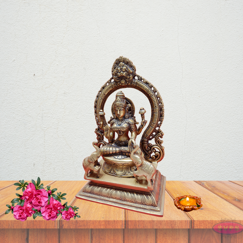 Brass Gajalakshmi With Elephants