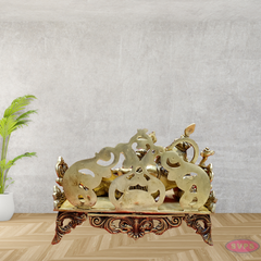 Brass Ganesha Relaxing On Sofa / Home Altar/ Decor Piece