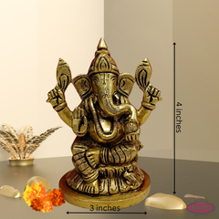 Brass Ganesha Small Size Idol