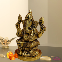 Brass Ganesha Small Size Idol