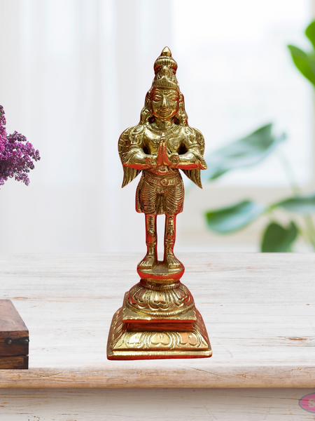 Brass Garudan In Namaskaram Mudra