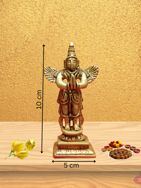 Brass Garudan Standing Small Size for Home Temple