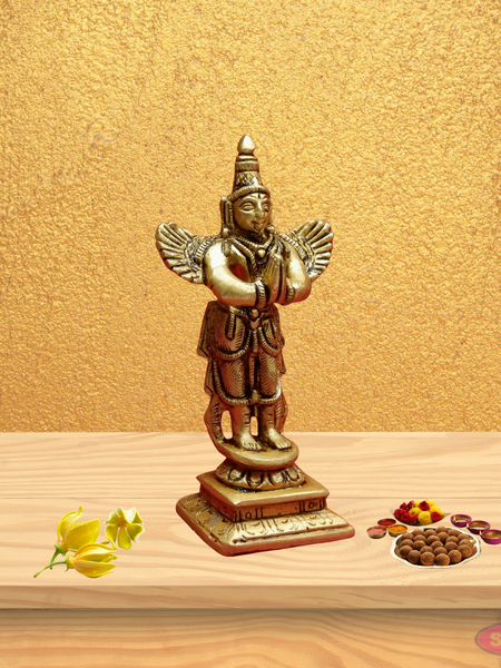 Brass Garudan Standing Small Size for Home Temple
