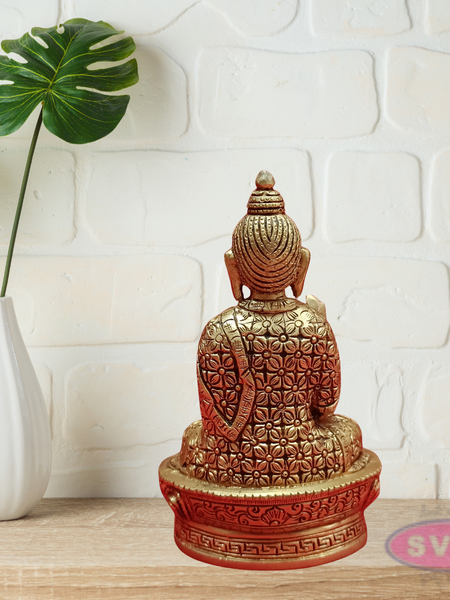 Brass Gautam Buddha On Lotus