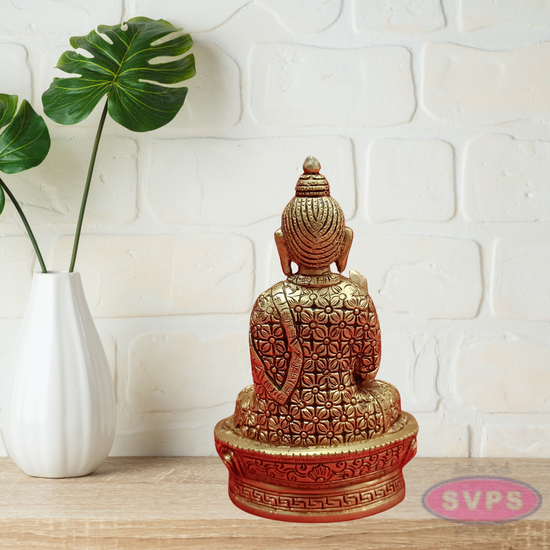 Brass Gautam Buddha On Lotus