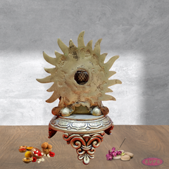 Brass Hanuman With Suriya Chakra