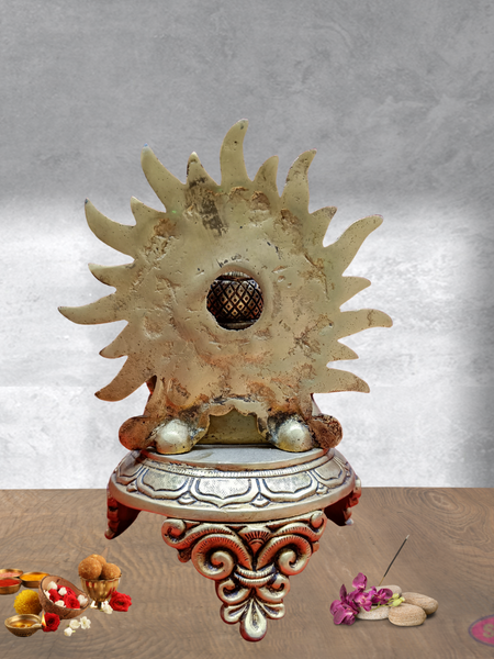 Brass Hanuman With Suriya Chakra
