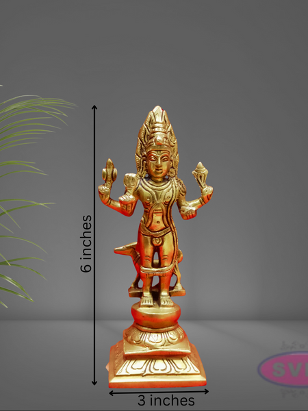 Brass Kala Bhairavar Statue