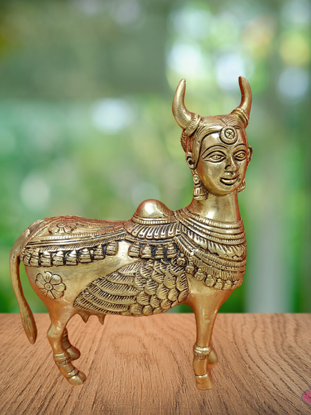 Brass Kamadhenu Idol For Health And Wealth At Home