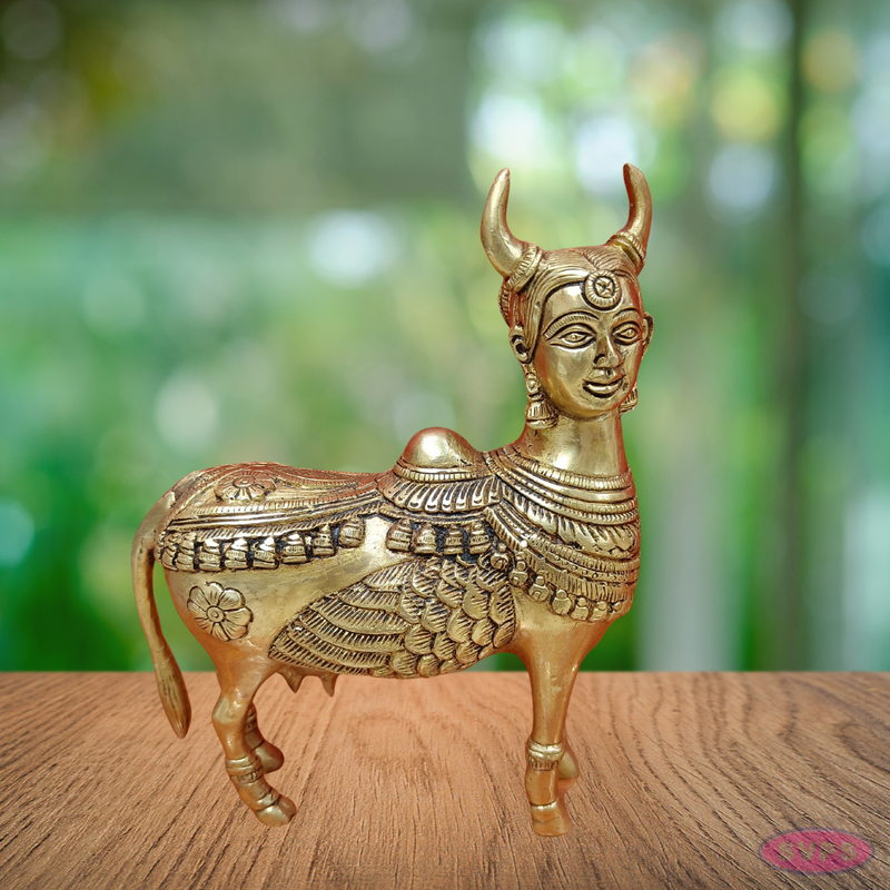 Brass Kamadhenu Idol For Health And Wealth At Home