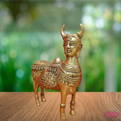 Brass Kamadhenu Idol For Health And Wealth At Home