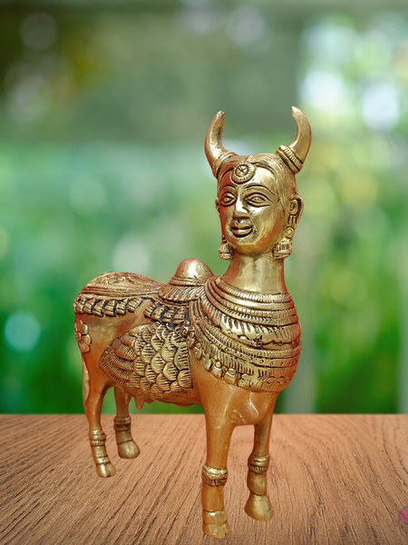 Brass Kamadhenu Idol For Health And Wealth At Home