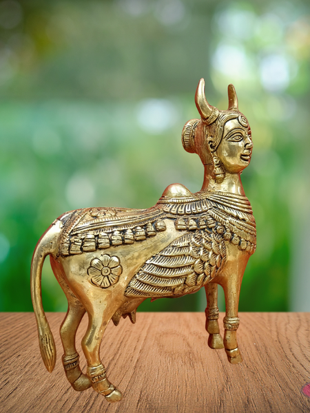 Brass Kamadhenu Idol For Health And Wealth At Home