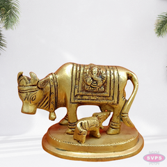 Brass Kamadhenu With Ganesha