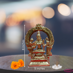Brass Kamatchi Amman With Arch
