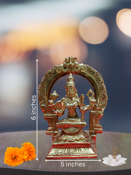 Brass Kamatchi Amman With Arch